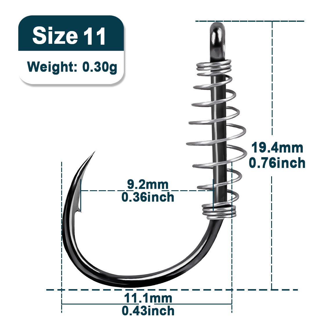 Sprung Extra Strong Carp Hook