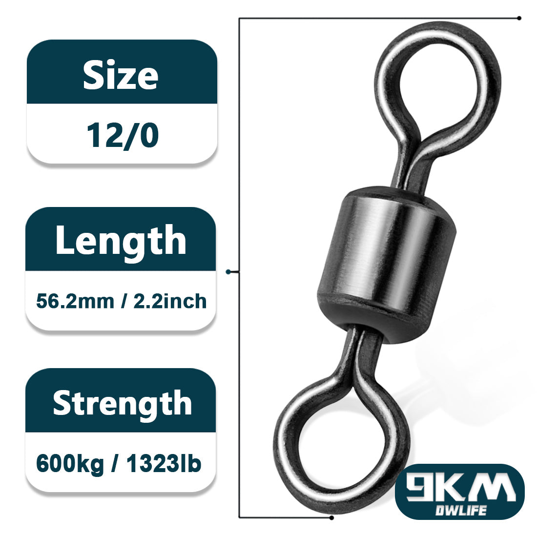 Fishing Rolling Barrel Swivel Tackle 100Pcs Ball Bearing Gunsmoke Nickel