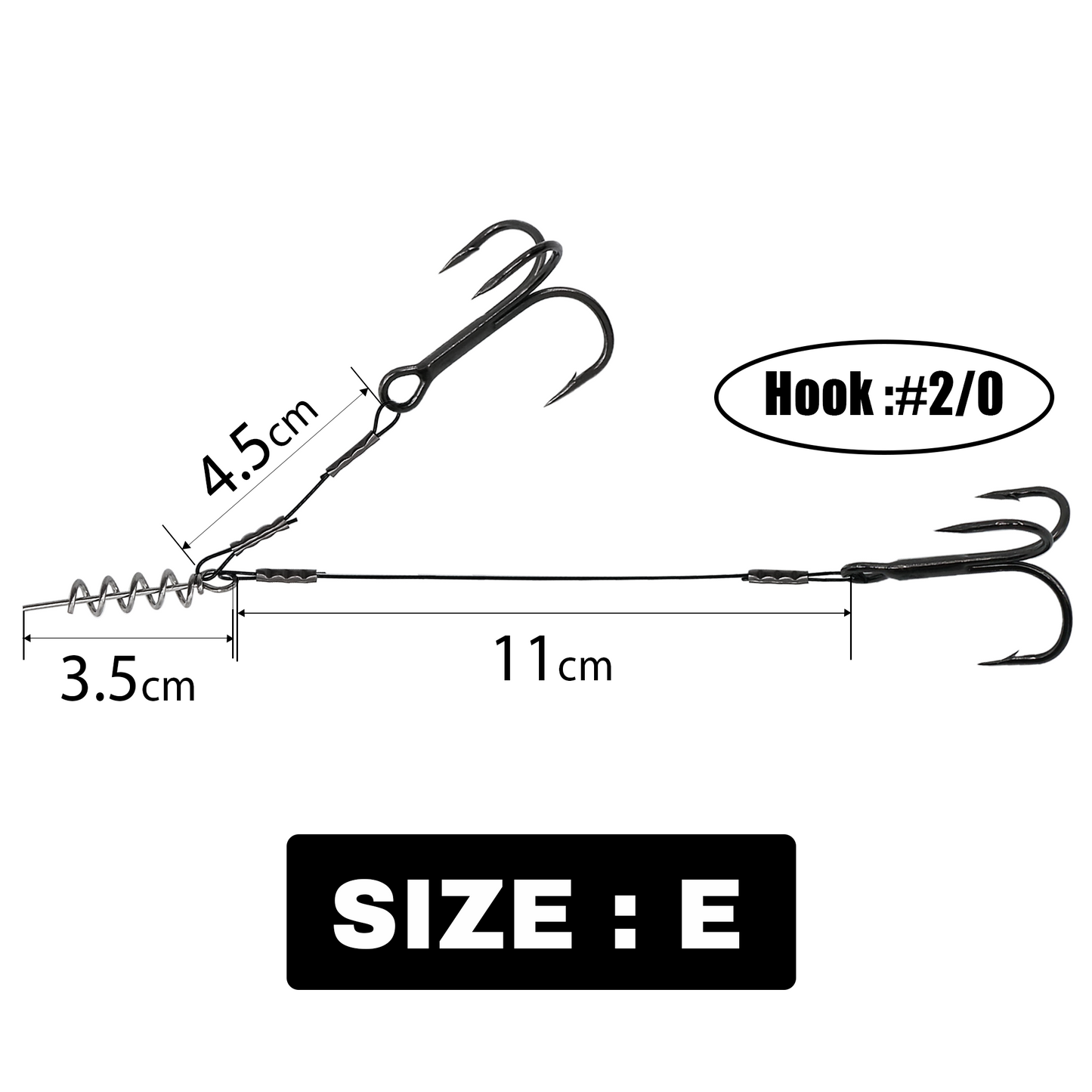 Stinger Rig Pike Stinger Hooks with Treble Hook