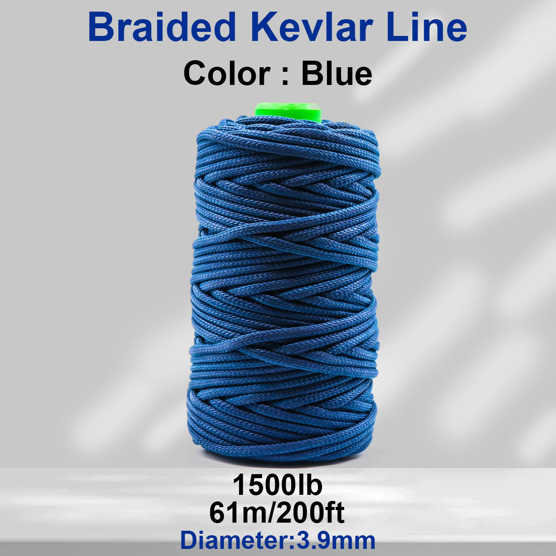 150lb-1500lb Blue Braided Kevlar Line
