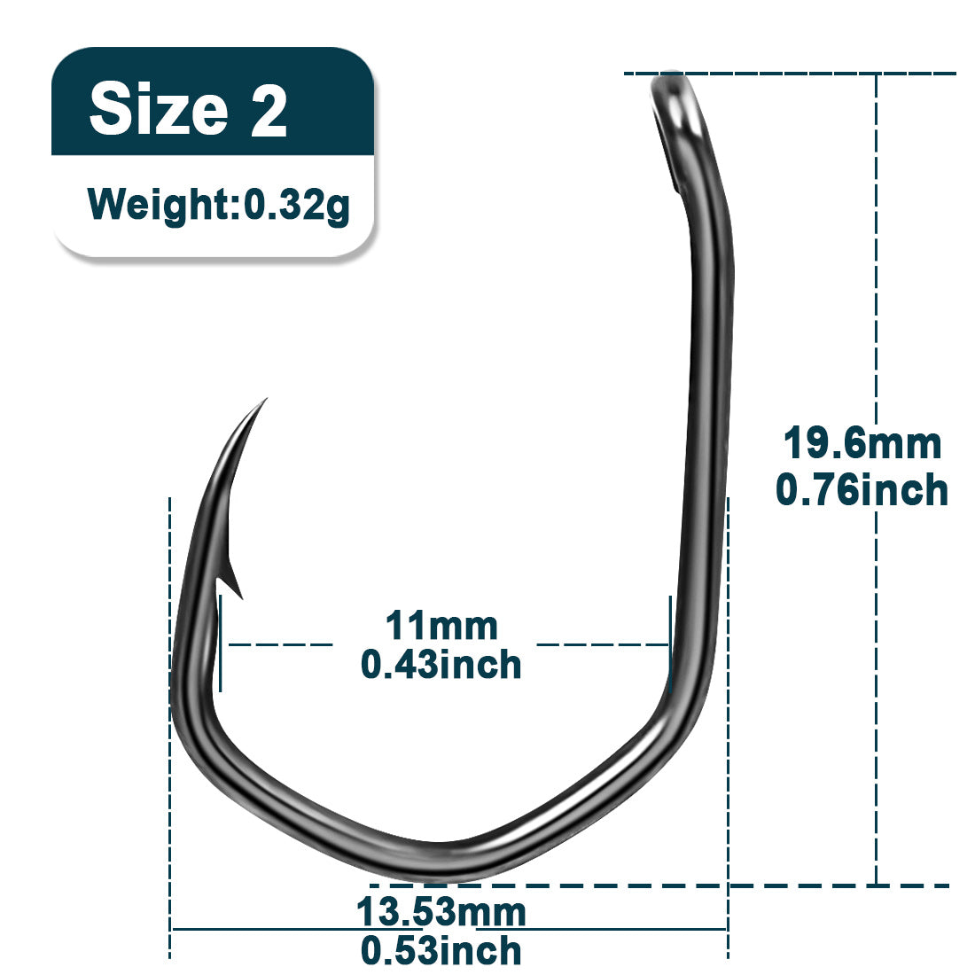 PTFE Coating Sharp Fishing Hooks Barbed Carp Hooks