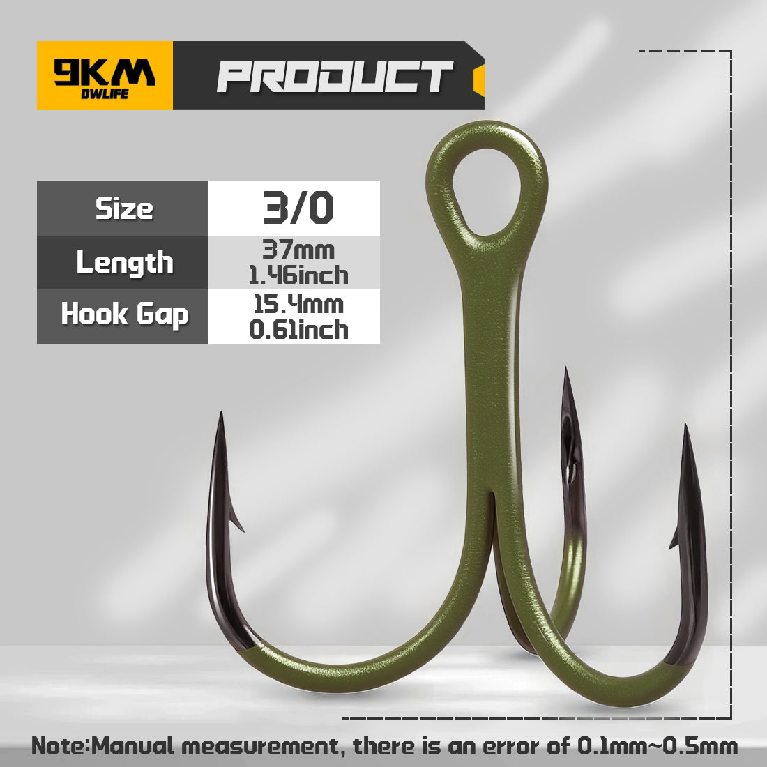 10Pcs Treble Hooks 3X Fishing Triple Hook Sea Fishing Hooks