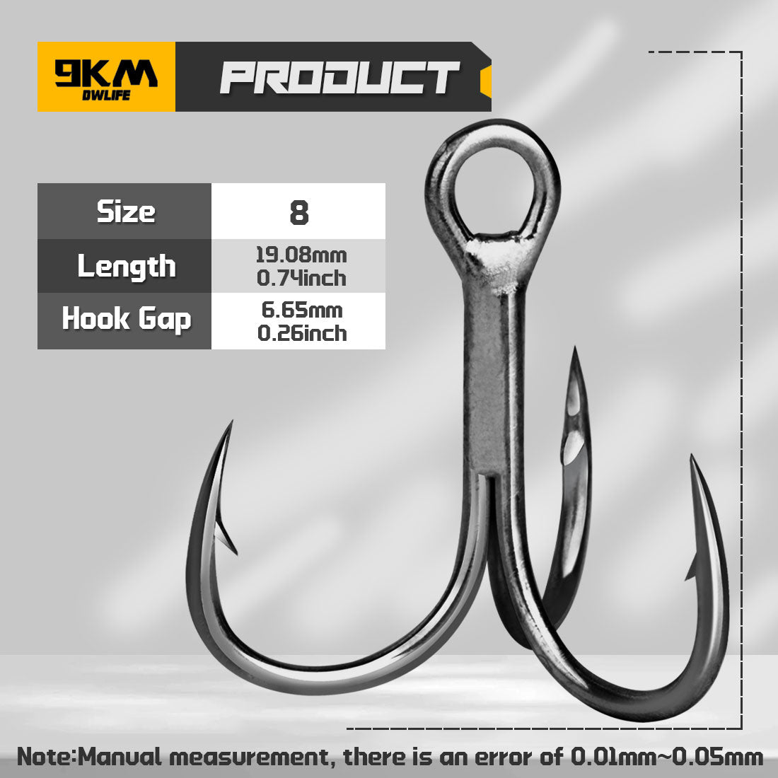 Fishing Treble Hooks Black