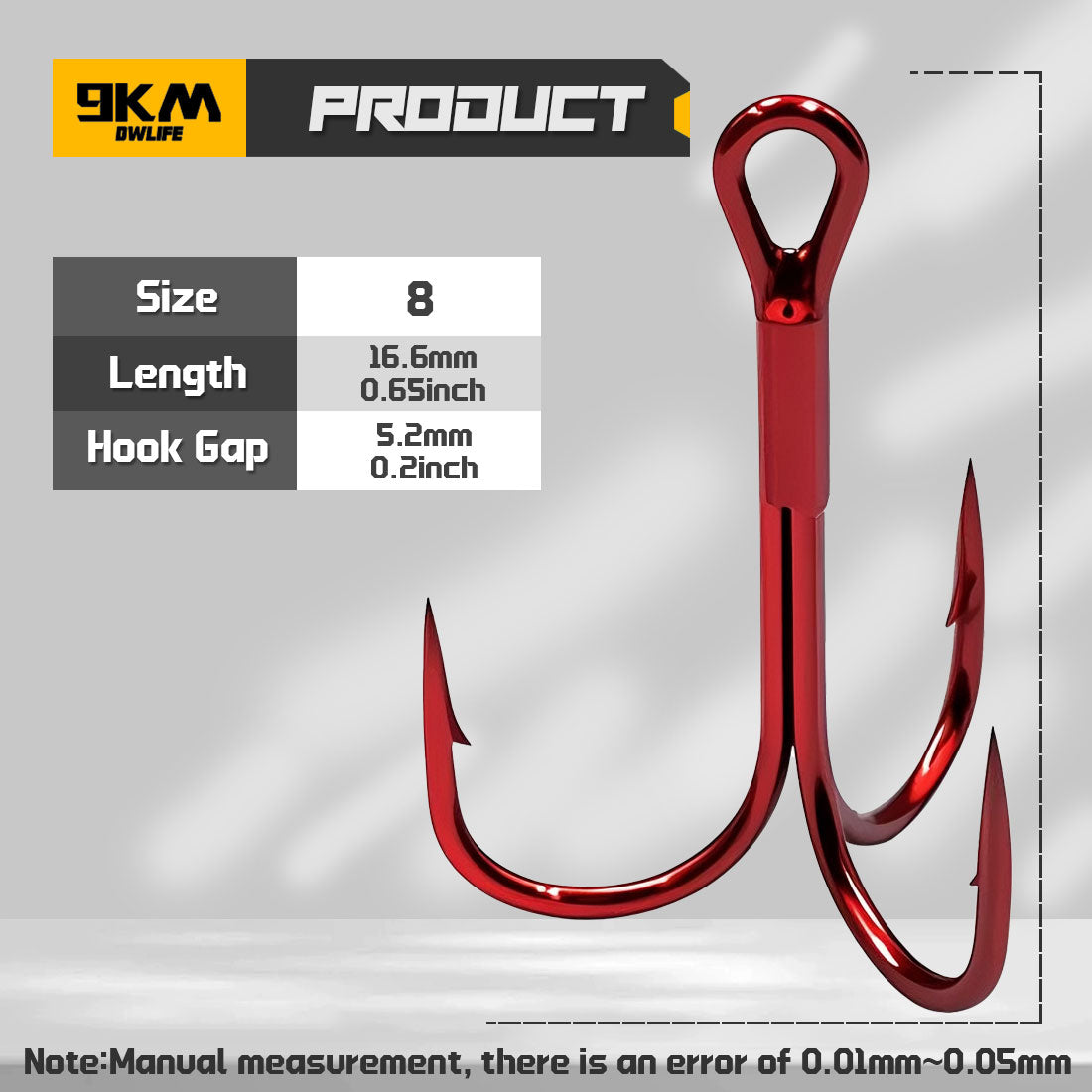 Fishing Treble Hooks Red Triple Hook