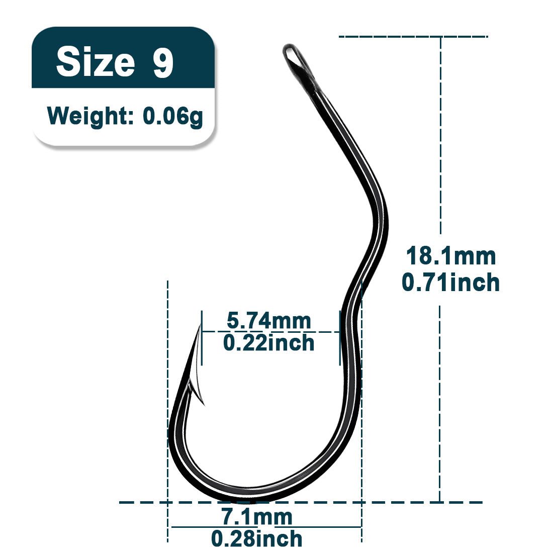 Automatic Flip Fishing Hook With Eye Sharp Barbed