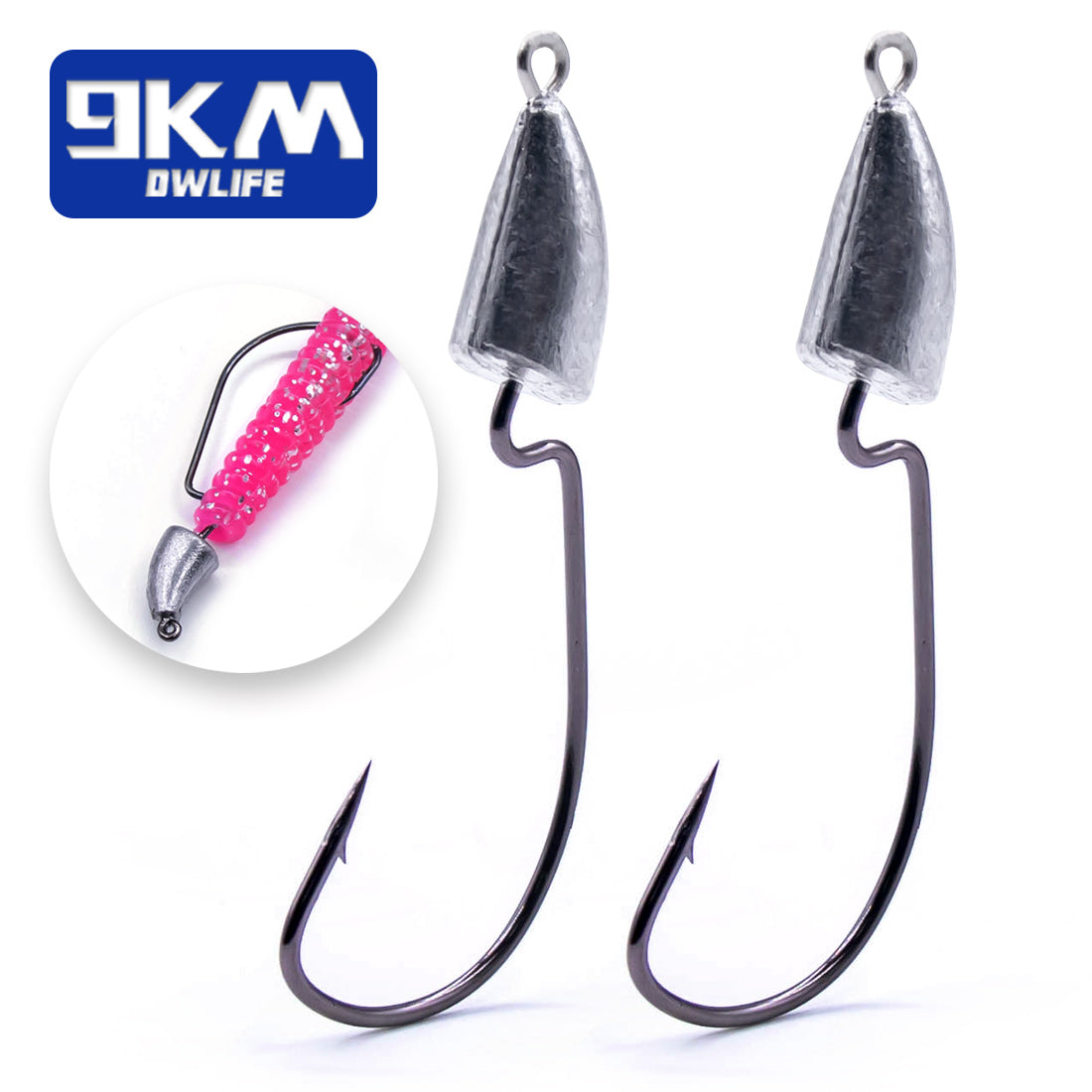 Bullet Jig Heads Fishing Hooks Saltwater Wide Gap Worm Hooks Keitech S