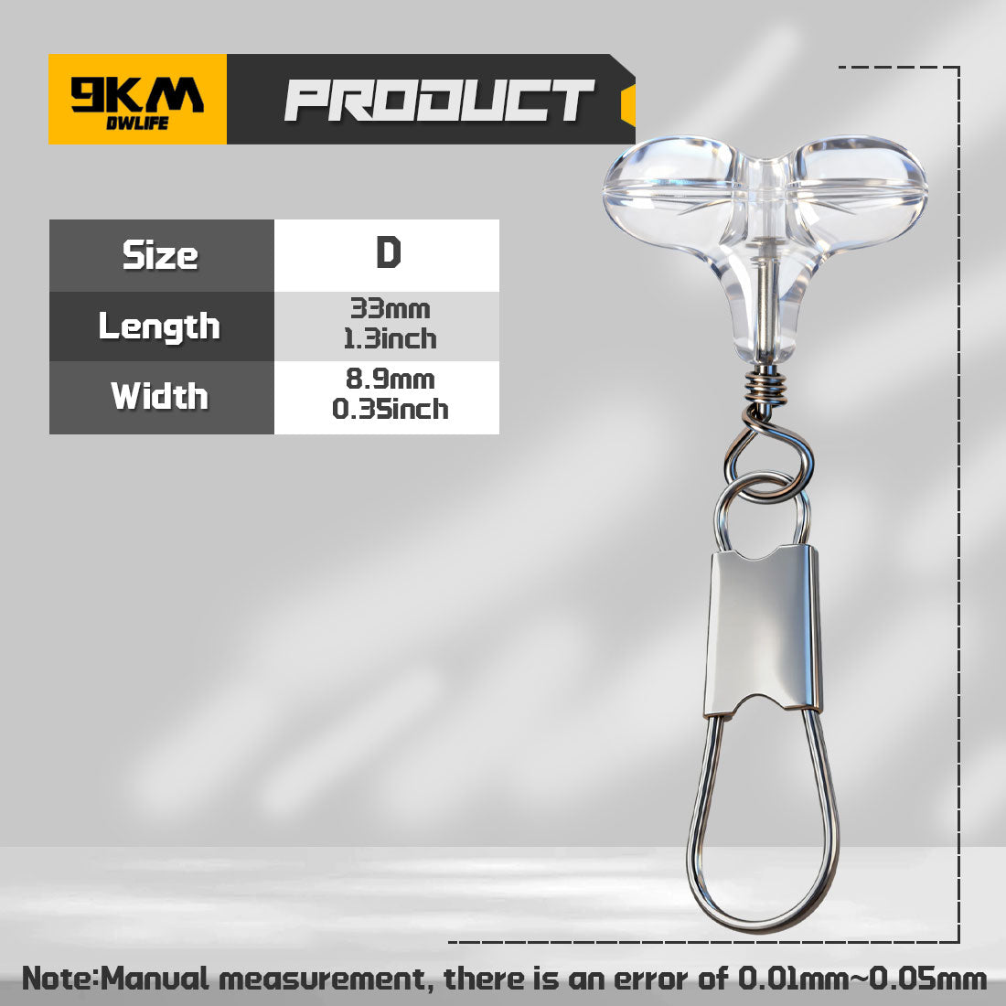 T Shape Fishing Cross Beads with Snap 15pcs