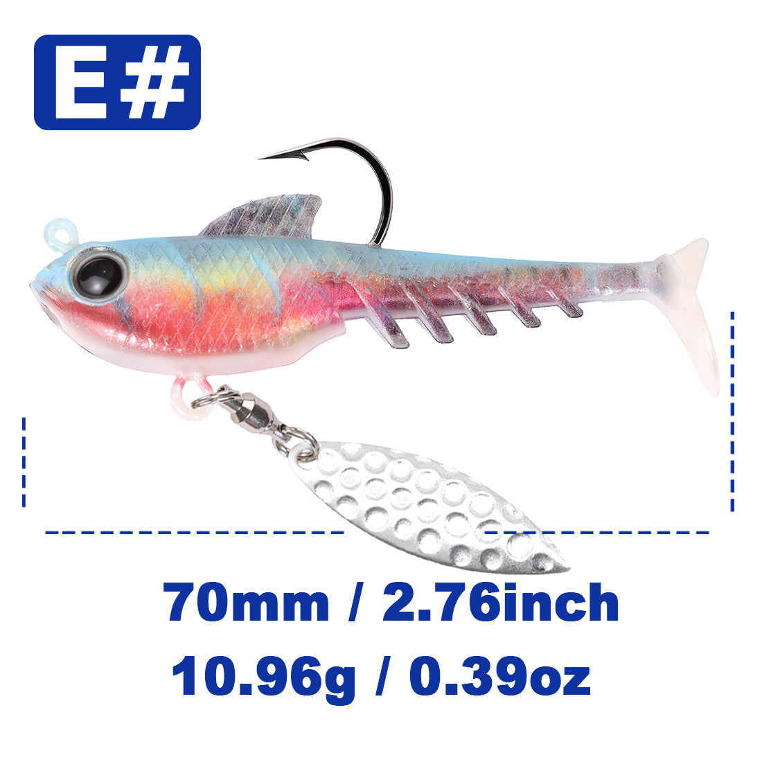 Fishing Lures Swimbait Soft Plastic Lure with Blade