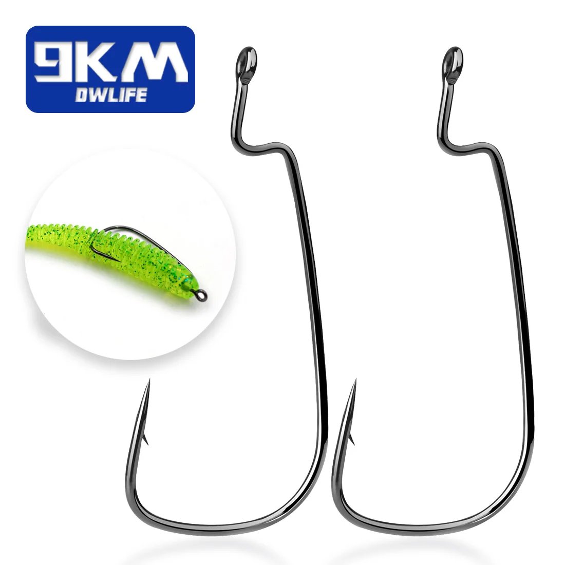 Ewg Hooks 50Pcs Bass Fishing Texas Rig Hooks Wide Gap Offset Worm Fish Ewg Hooks 50Pcs Bass Fishing Texas Rig Hooks Wide Gap Offset Worm Fish