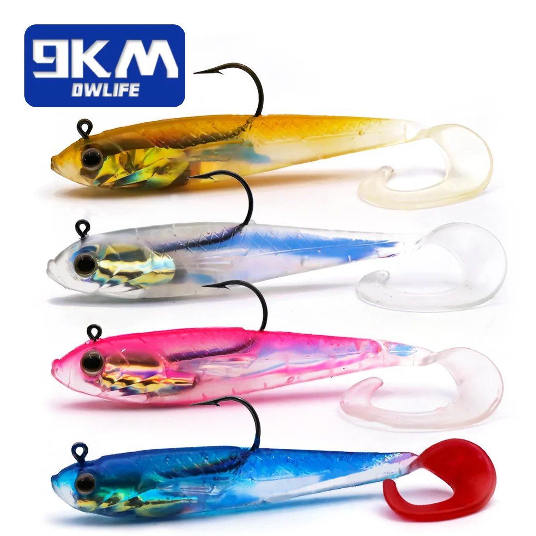 bass lures soft tails Fishing Soft Lures 3~13.4g Lead Head Jigs Soft Fishing Lure Bass Fresh – 9km-dwlife