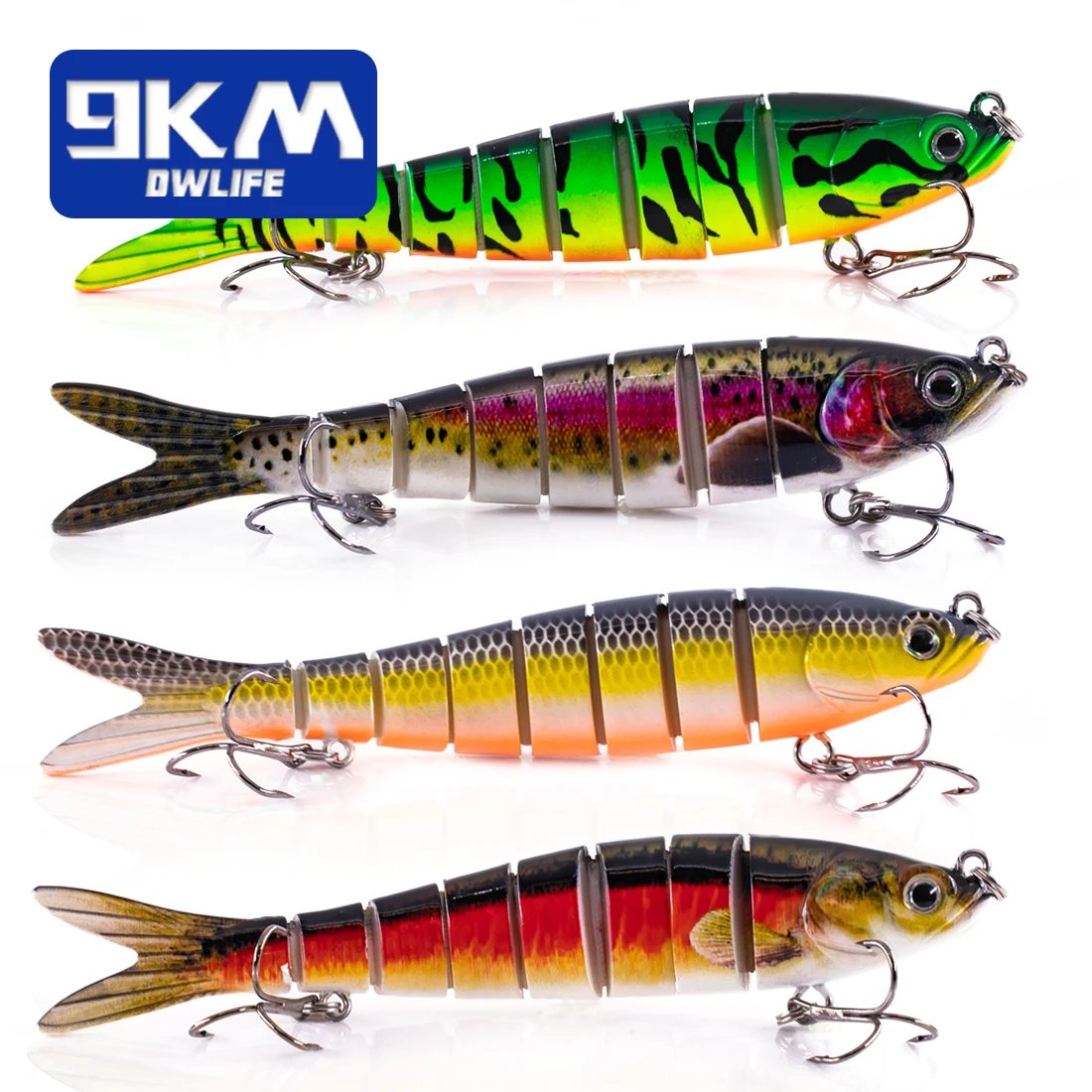 Fishing Lures Lifelike Multi Jointed Swimbait for Bass Trout Slow Sink Fishing Lures Lifelike Multi Jointed Swimbait for Bass Trout Slow Sink