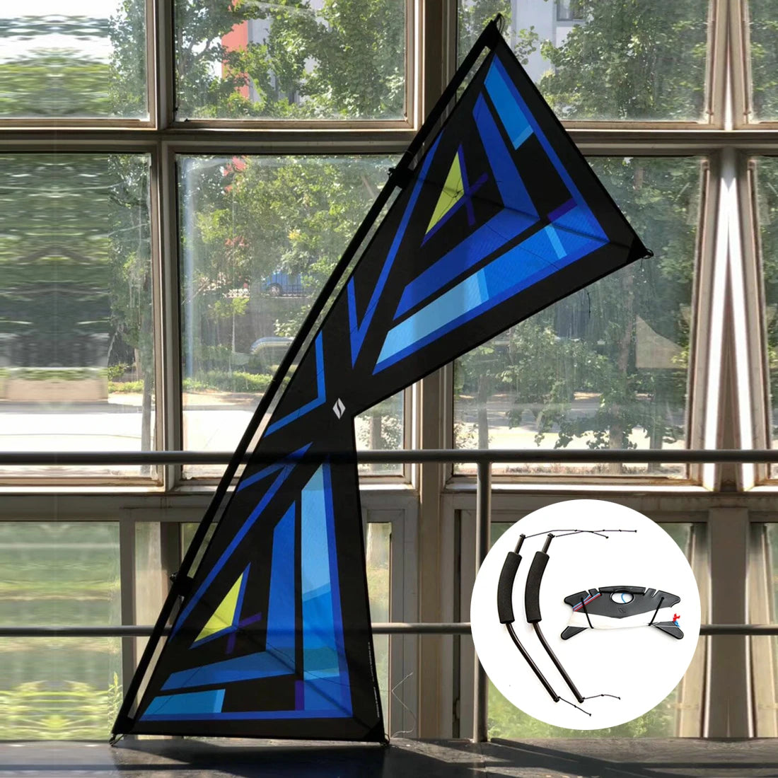 Freilein 2.38m Quad Line Stunt Kite Printing Windrider PC31 Professional Large Sport Kites Handle+4x30mx90lb Spectra Lines+Bag