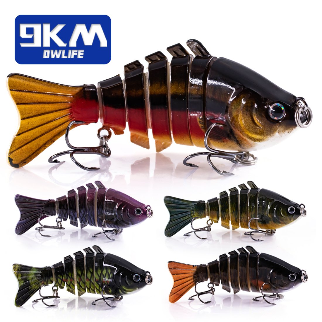 Fishing Lures for Bass Multi Jointed Lifelike Swimbait Hard Bait Fresh 9km-dwlife Fishing Lures for Bass Multi Jointed Lifelike Swimbait Hard Bait Fresh 9km-dwlife