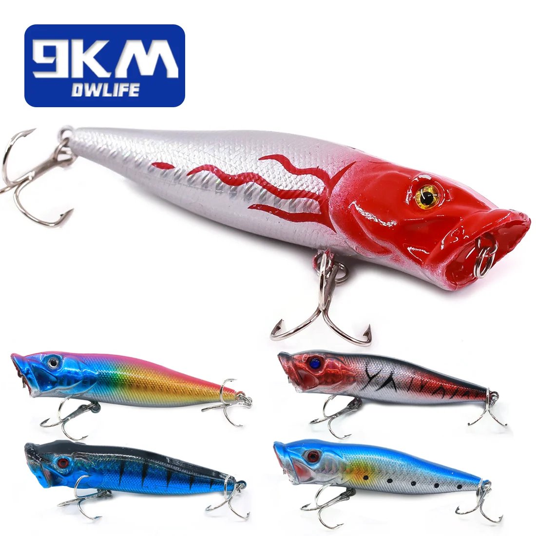Popper Lure Topwater Fishing Lures 12g Bass Lures Pencil Artificial Ba Popper Lure Topwater Fishing Lures 12g Bass Lures Pencil Artificial Ba
