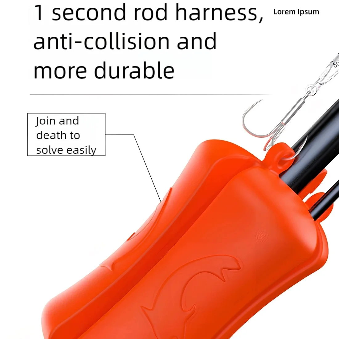 Fishing Rod Clip with Rod Lure Hook Holder Protector