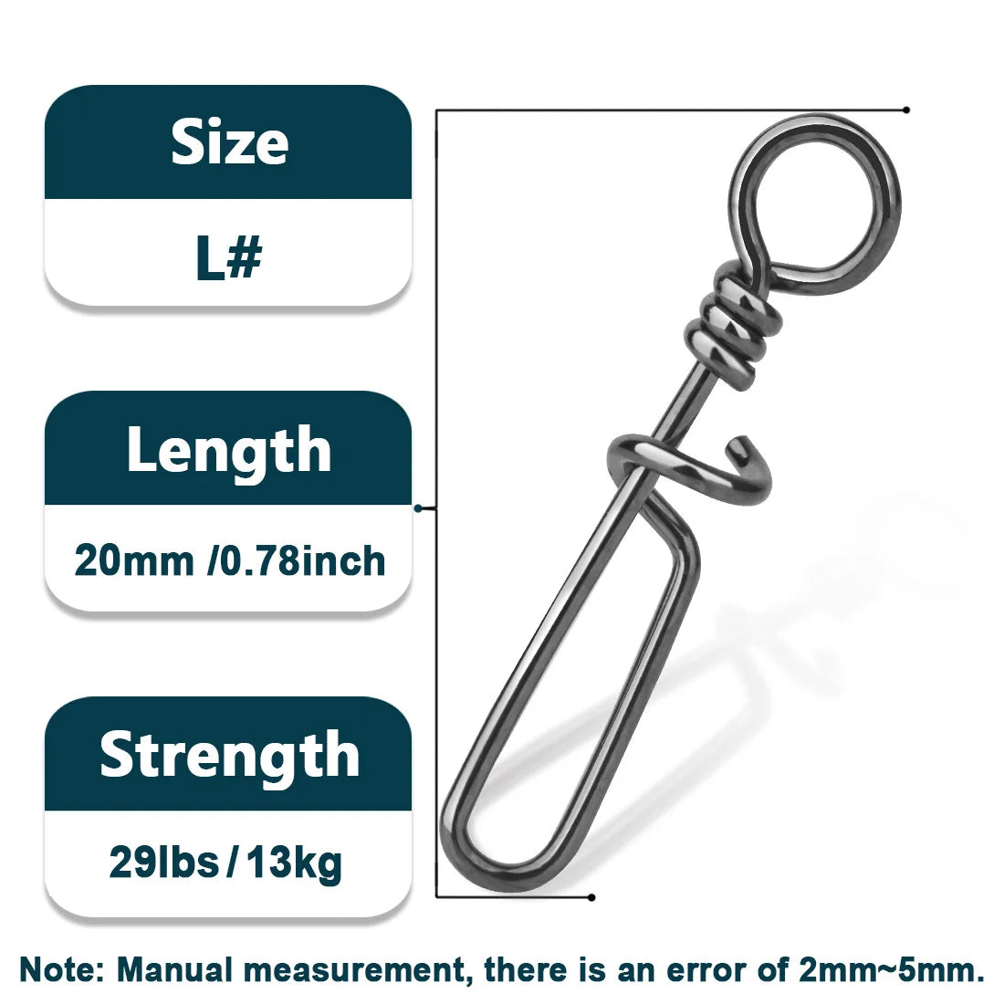 Fishing Snap 50~200Pcs Coastlock Snap Stainless Steel Quick Change Lure Fishing Clip Snap for Bass Lures Catfish Rig Freshwater