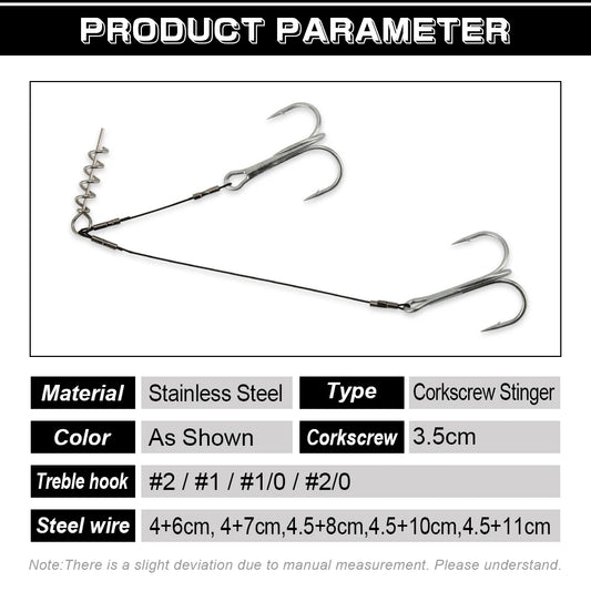 Stinger Rig Pike Stinger Hooks with Treble Hook