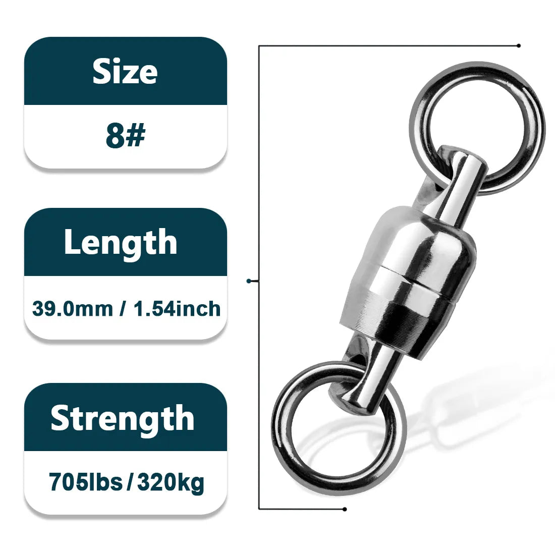 Ball Bearing Swivel Stainless Steel Solid Rings