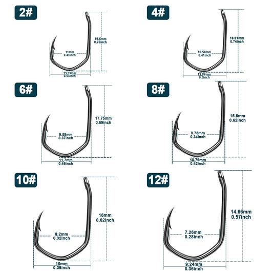 PTFE Coating Sharp Fishing Hooks Barbed Carp Hooks