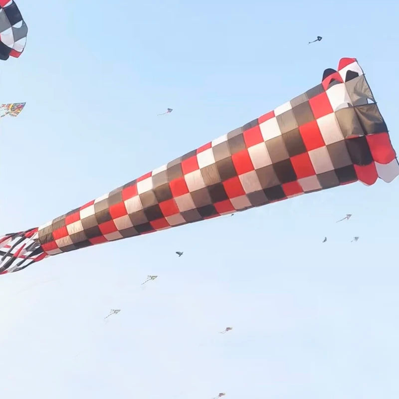 9KM 8m Spinning Windsock Line Laundry Shaped Kite Super Turbine Diameter 1.6m 30D High Quality Ripstop Nylon Fabric with Bag