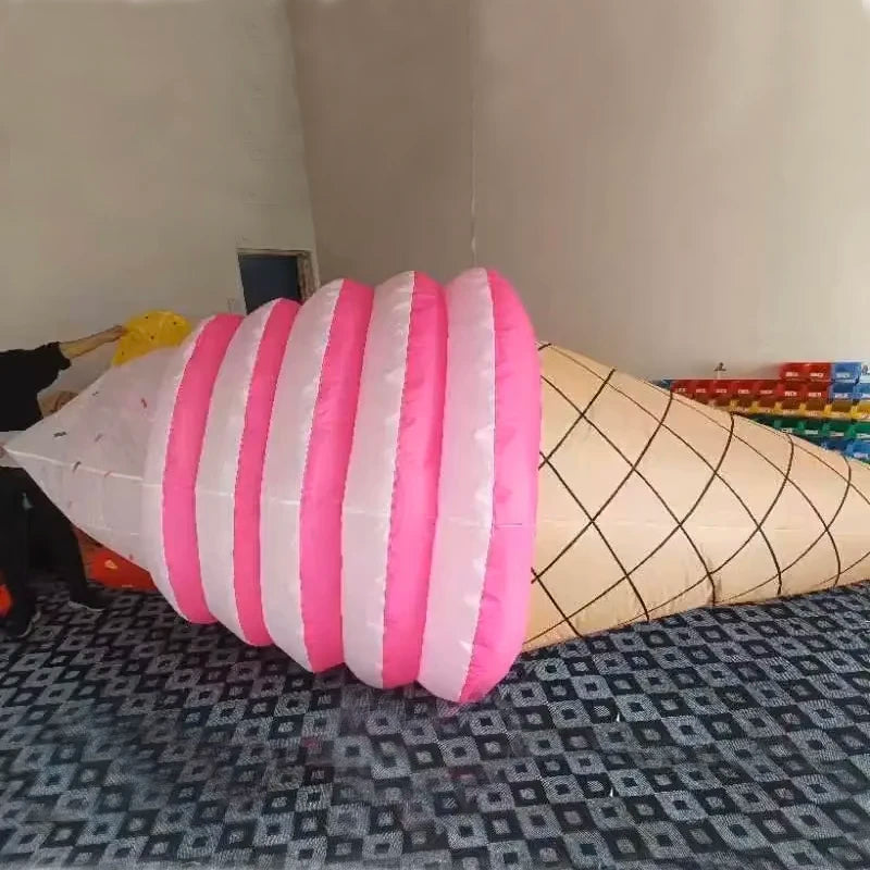 9KM 5m Ice Cream kite Line Laundry Pendant Soft Inflatable Show Kite for Kite Festival 30D Ripstop Nylon Fabric