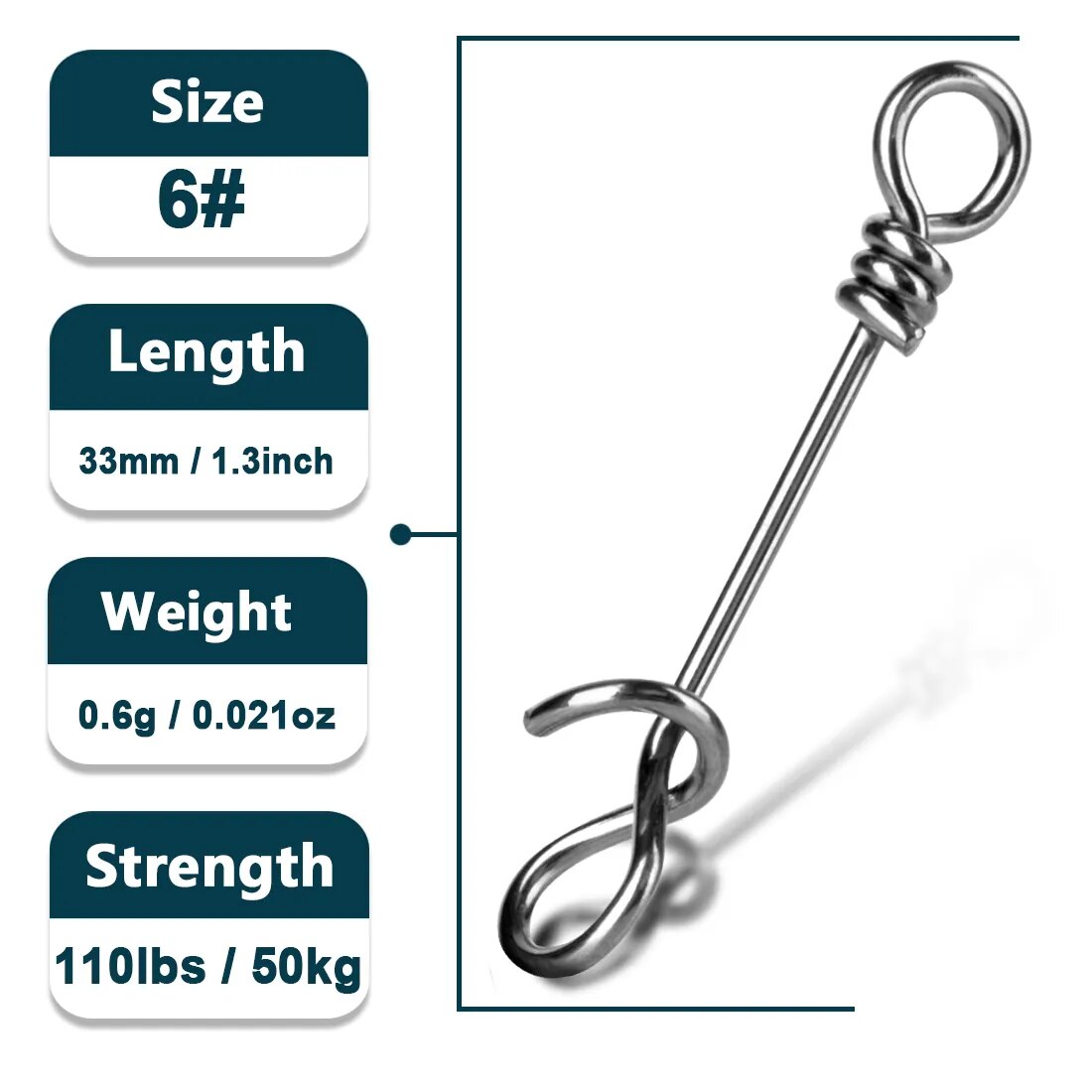 9KM Fishing Snap 50~200Pcs Fishing Lures Clips Link Snap Connector Drop Rigs Quick Change Saltwater Fishing Clips Tackle Stainless