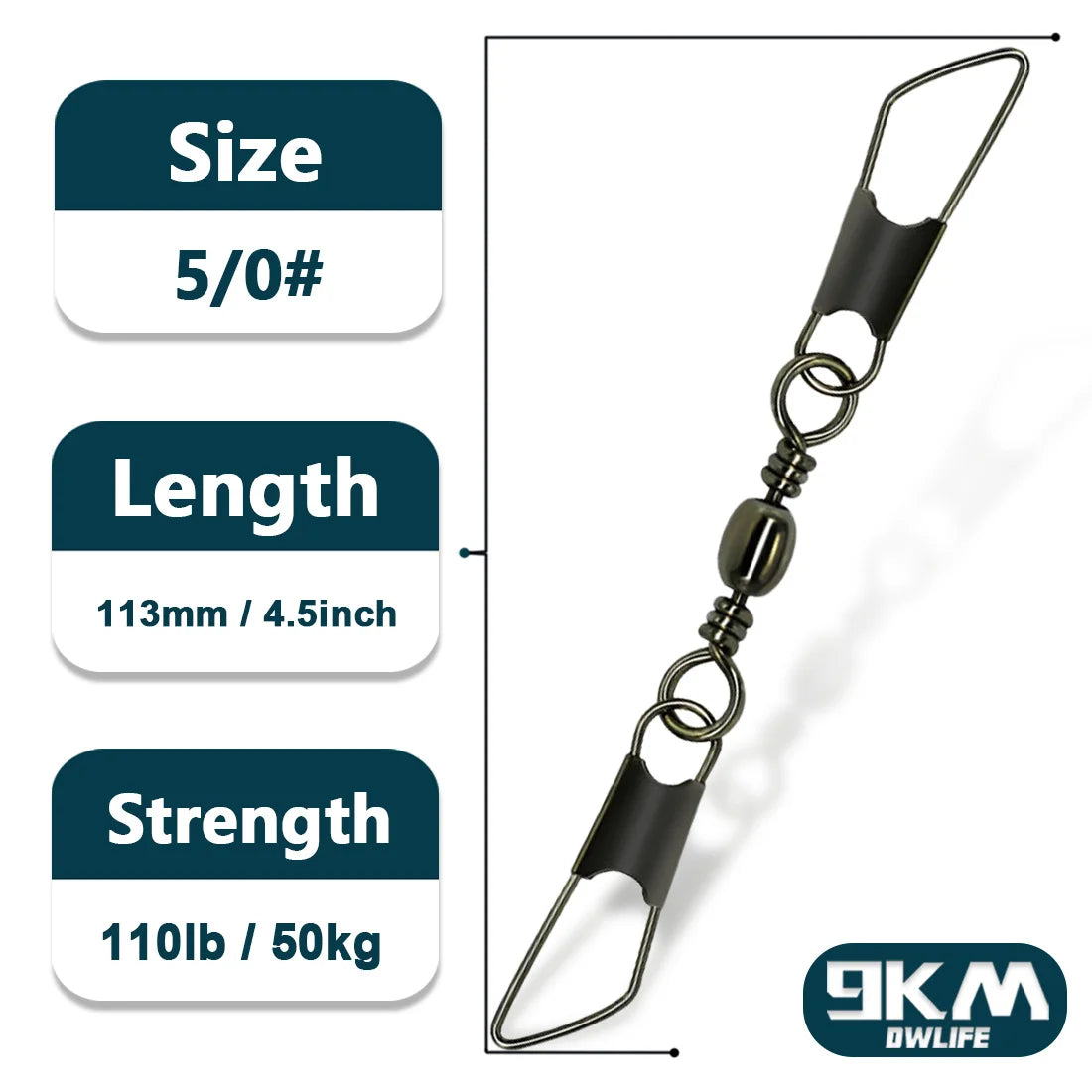 Double Fishing Snap Swivels 25~100Pcs Stainless Steel Safety Snaps Fishing Barrel Swivels Clips Connector Saltwater Tackle