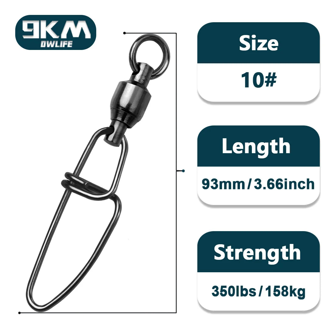 Fishing Snap Swivels 20~100Pcs Ball Bearing Swivels Fishing Connector Stainless Steel Lure Clip Cross Lock Snap Accessories #0-8