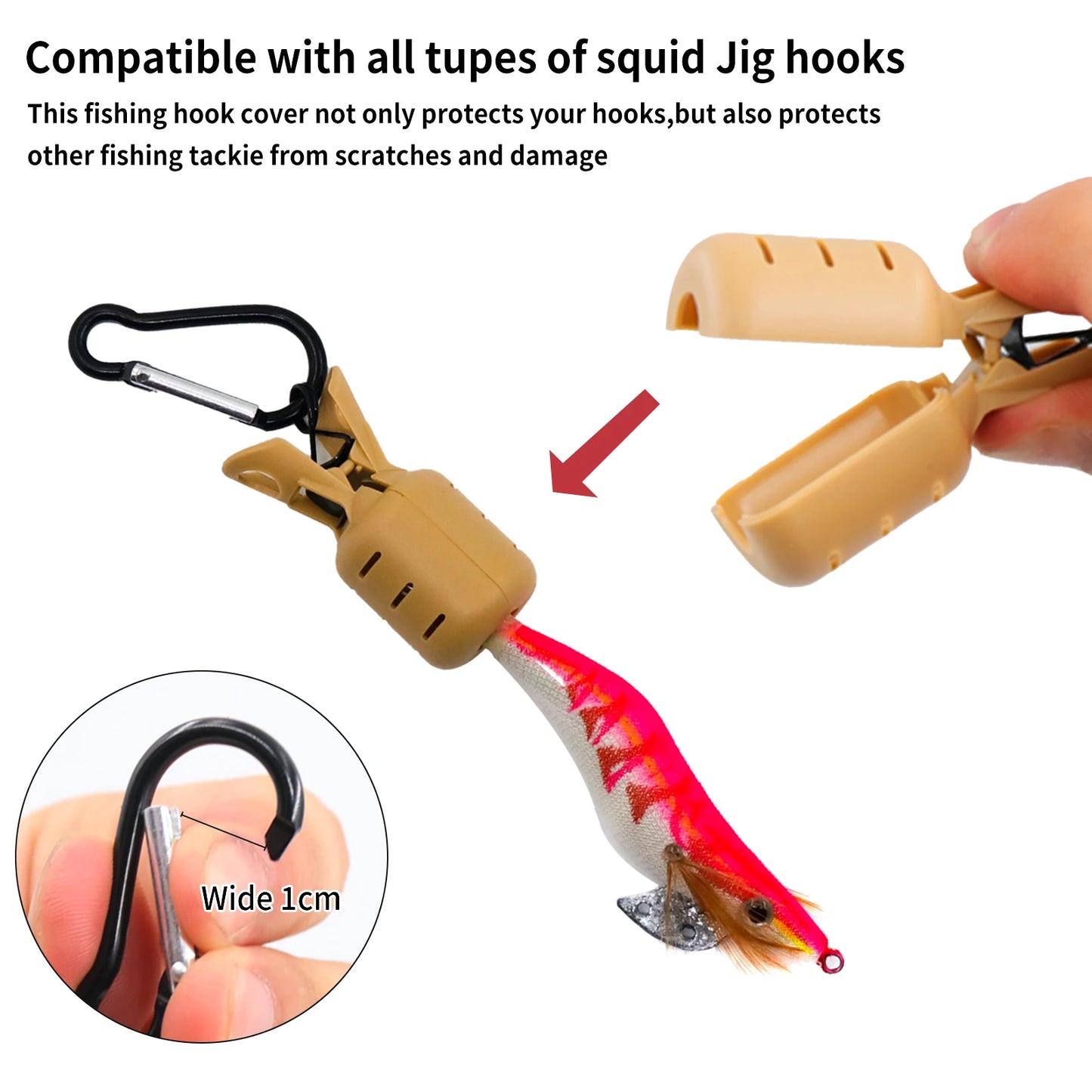 Squid Protector Kit 6pcs Webfoot Octopus Egi Hooks Cover
