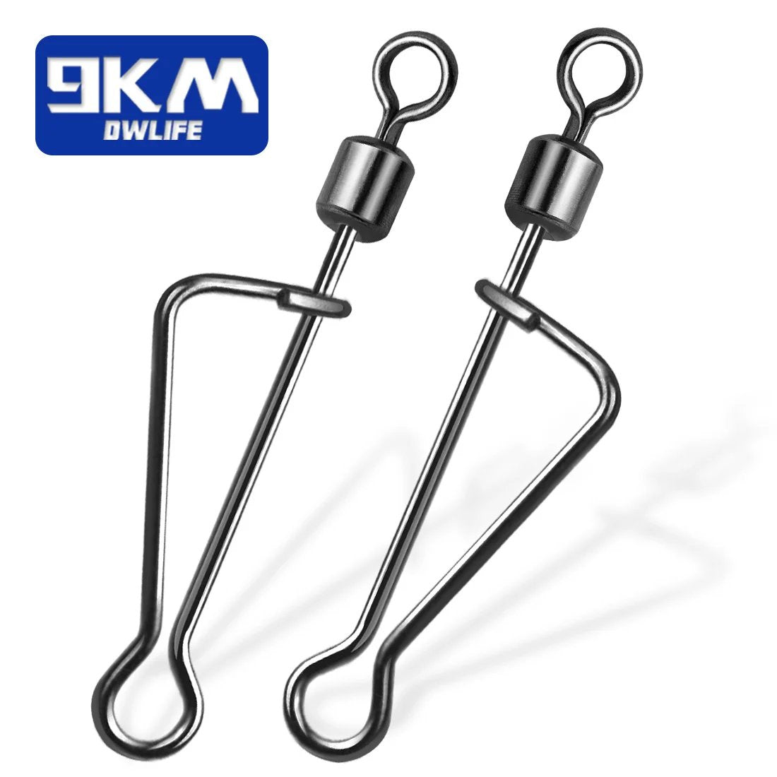 200 Pezzi Girelle Con Moschettone Per Pesca – Set Misure 2# 4# 6# 8# 10# – Acciaio Inox, Scatola Organizer