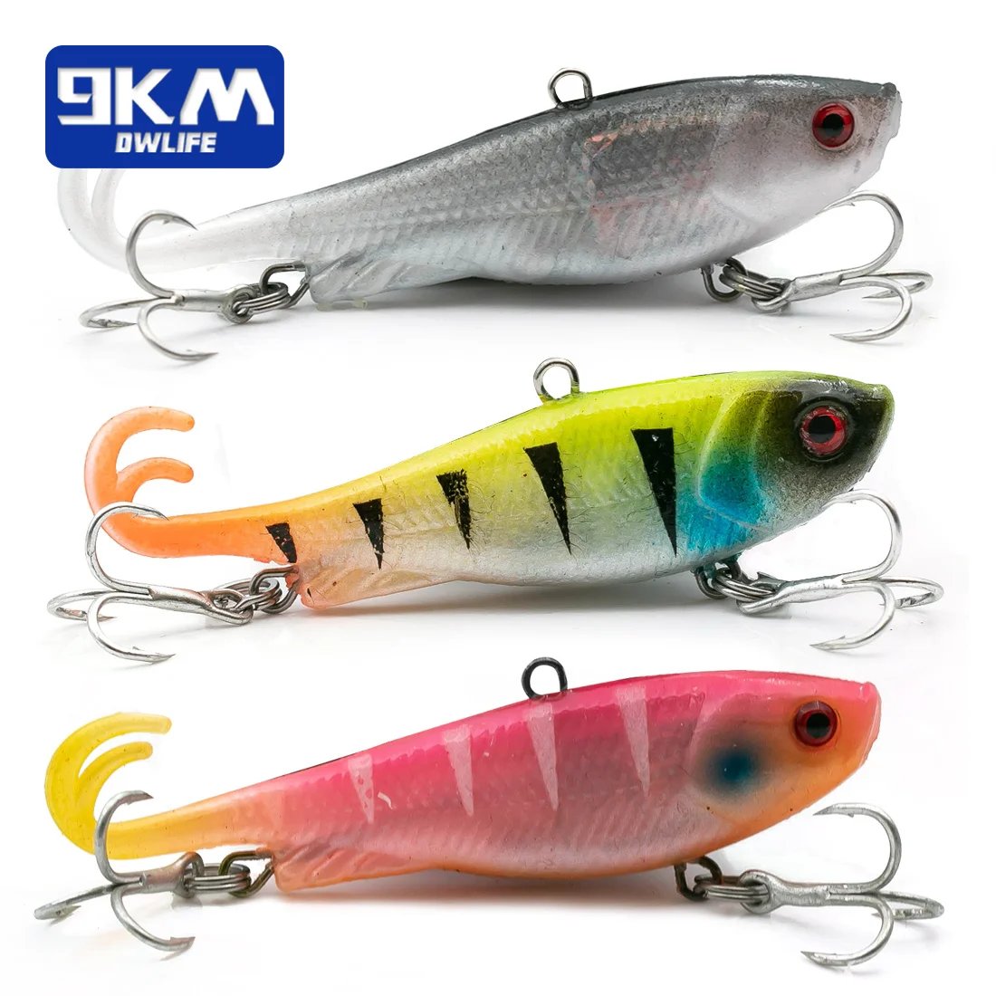 Soft Fishing Lures Jig Head Swim Lure Split Tail Swimbaits with Treble 9km-dwlife Soft Fishing Lures Jig Head Swim Lure Split Tail Swimbaits with Treble 9km-dwlife