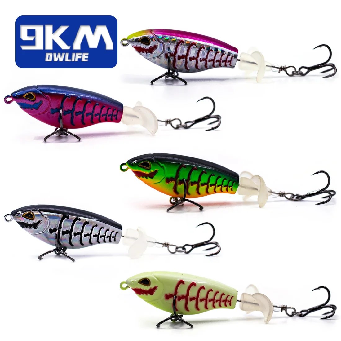 bass surface lures Topwater Fishing Lures for Bass Fishing Bait 6.5~9cm Whopper Popper Lu – 9km-dwlife