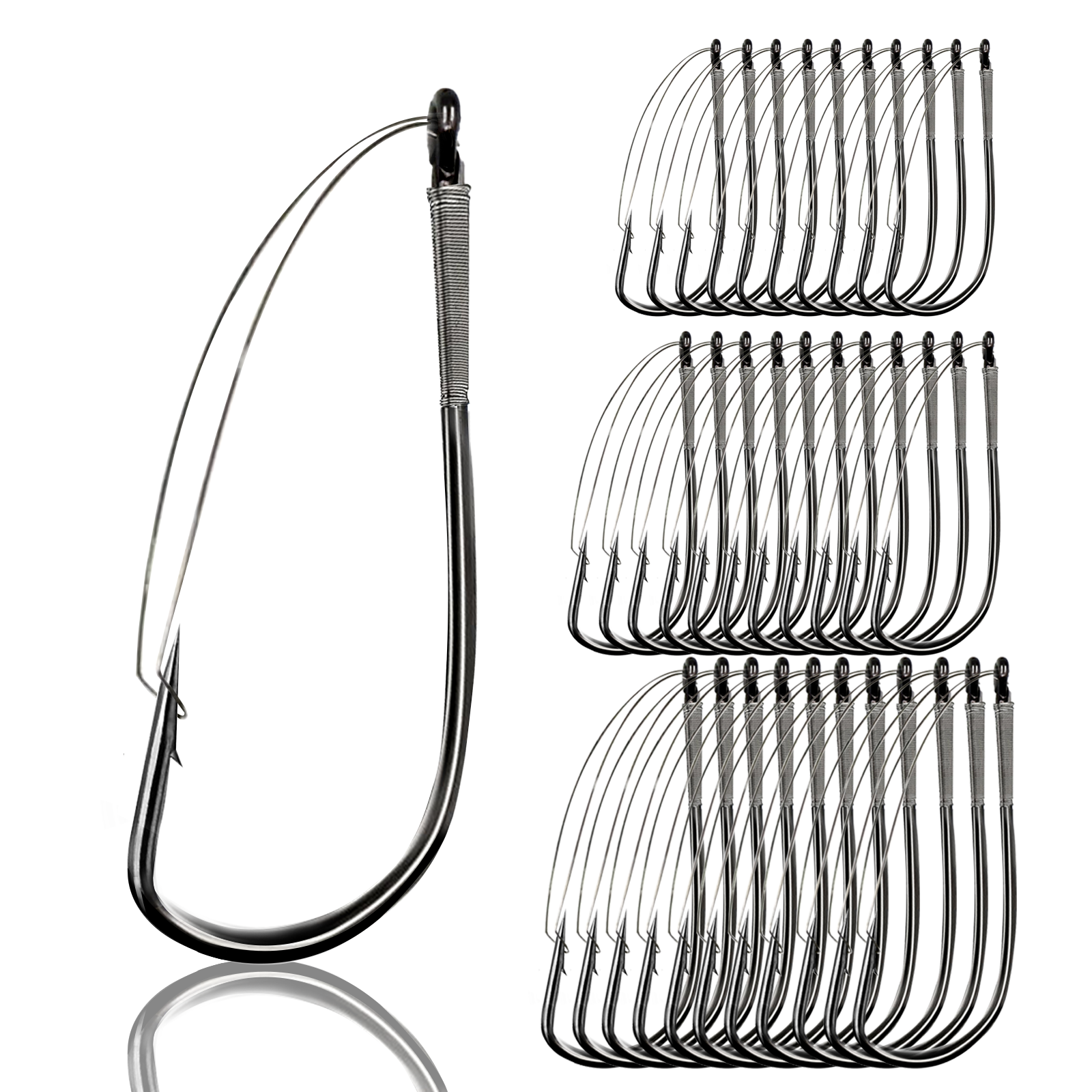 Confezione Da 10 Ami Per Pesca Wacky Rig Weedless - Teste Piombate In Piedi Per Esche In Gomma - Pesi: 1/16, 1/8, 3/16 Oz