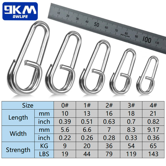 Split Rings Fishing Snap 50~200Pcs Fishing Lures Connectors