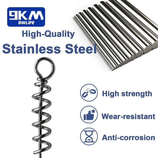 Fishing Soft Lure Spring Twist Lock 50~200Pcs Soft Lure Bait Pin Fishing Crank Hook