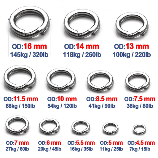 Split Rings Fishing Stainless Steel Lure Rings