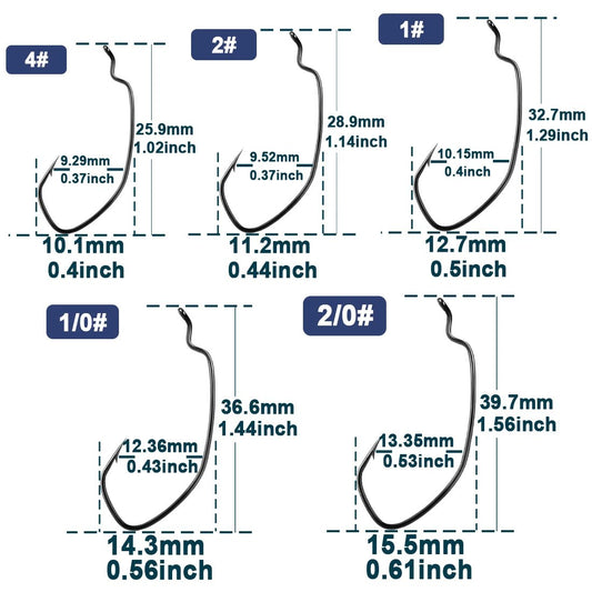 Offset Worm Hooks