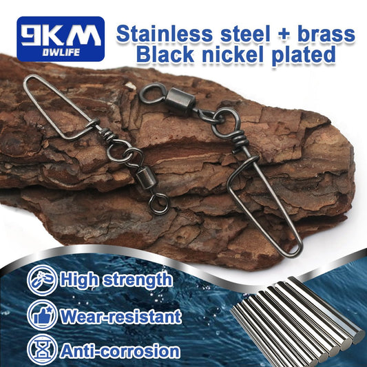 Fishing Swivels Snap 50~200Pcs Coastlock Snap Quick Change Clip Stainless Steel&Copper Saltwater Fishing Lure Connector Tackle