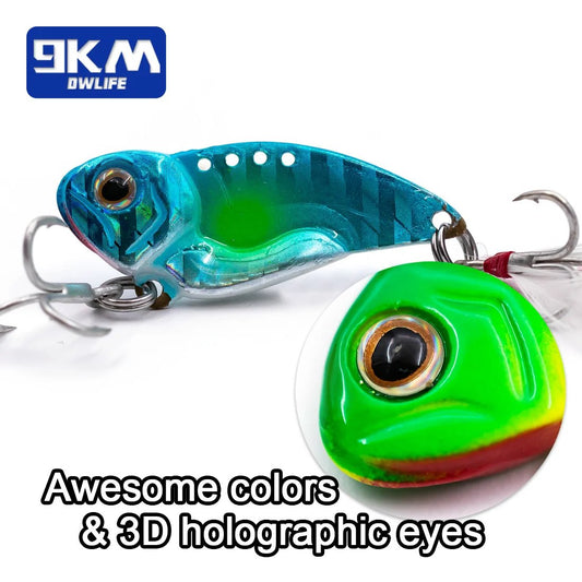 9KM Metal Fishing Spoons Long Cast Bait 8~13g Fishing Lures VIB