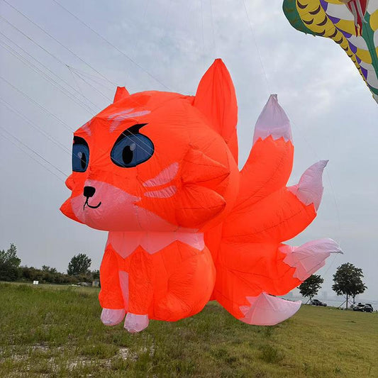 9KM 4.5M Fox Kite Line Laundry Kite Soft Inflatable 30D Ripstop Nylon for Kite Festival with Bag (Accept wholesale)