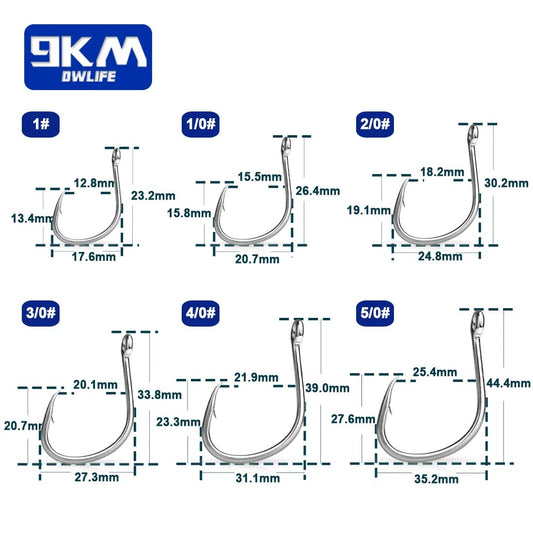 9KM Fishing Hooks Saltwater Live Bait Hooks