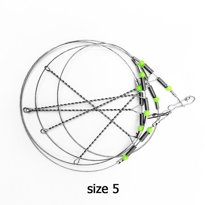 Steel Wire Balance Tandem Hook Fishing Leader line Rig