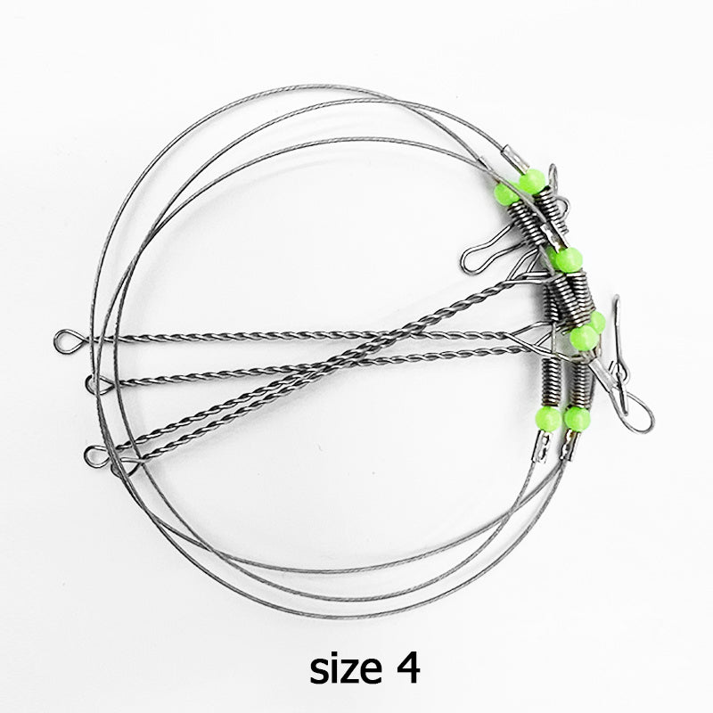 Steel Wire Balance Tandem Hook Fishing Leader line Rig