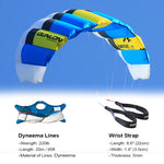 Load image into Gallery viewer, 0.6sqm Power Traction Kites 2 x 20m x 220lb Flying Lines + Kite Wrist Strap + Bag
