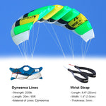 Load image into Gallery viewer, 0.6sqm Power Traction Kites 2 x 20m x 220lb Flying Lines + Kite Wrist Strap + Bag
