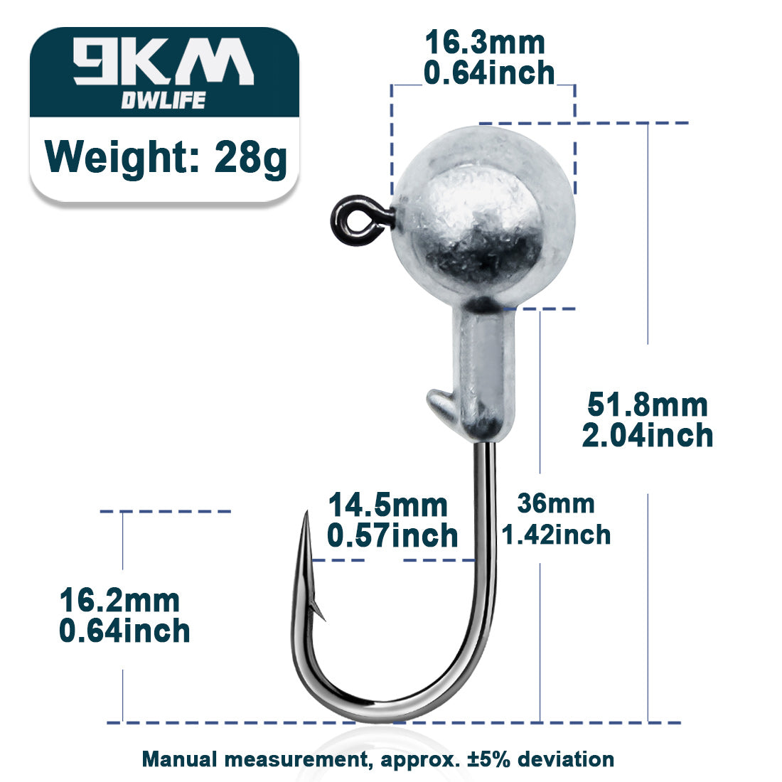 Lead Round Head Jig Hooks