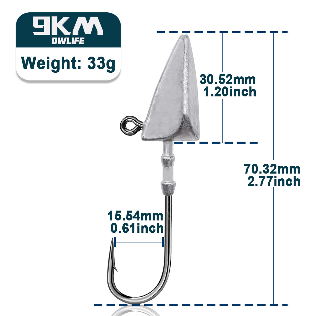 Triangle Head Hooks Barb Fishing Jig Hooks