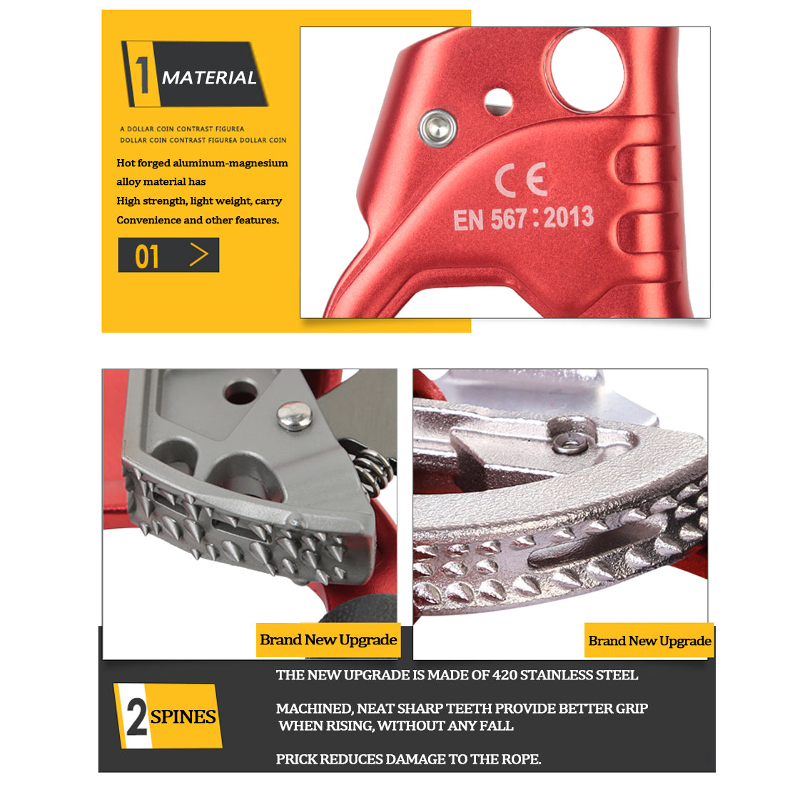 Left Climbing Equipment Hand Ascender