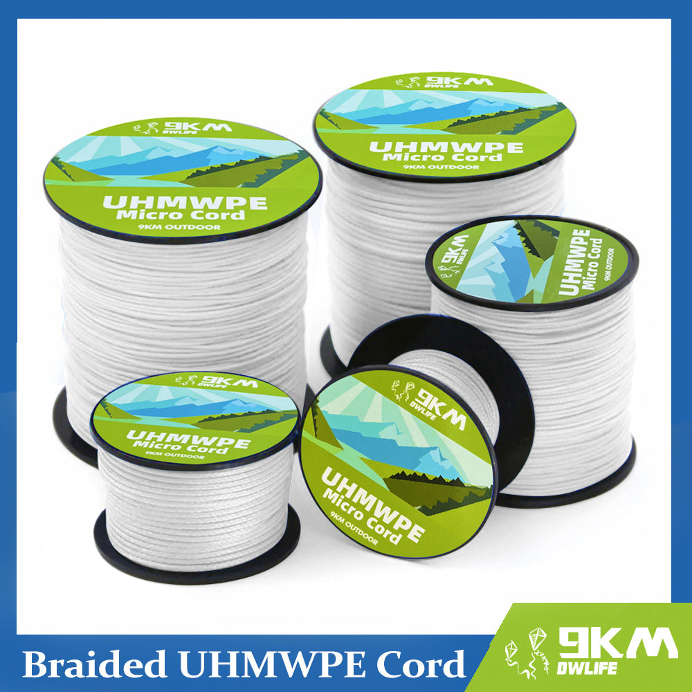 0.5~1mm Braided UHMWPE Cord Hollow Low Stretch Spectra Line Spliceable Rope 