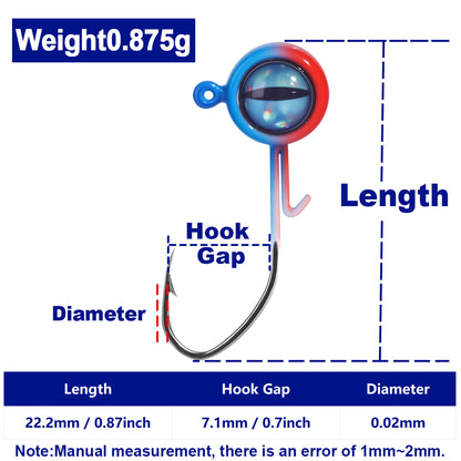 Jig Heads Hook 3D Eyes Fishing Hooks